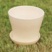 Load image into Gallery viewer, Color durable resin flowerpot with tray drain hole