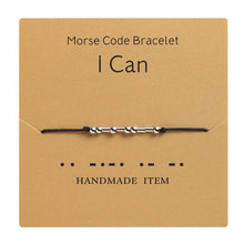Load image into Gallery viewer, I Love You Morse Code Dainty Beaded Bracelet with Secret Message Jewelry Gift
