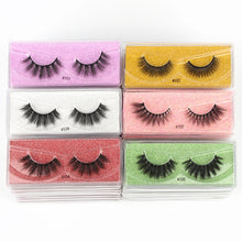 Load image into Gallery viewer, 10 Pairs 3-D mink eyelashes with messy natural false eyelashes