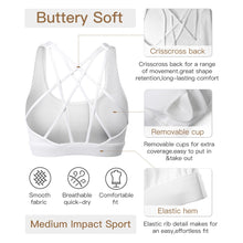 Load image into Gallery viewer, Push Up Sports Bra Women's Tracksuit Cross Straps Wireless Padded Gym Bra
