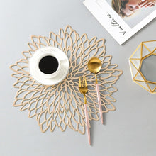 Load image into Gallery viewer, 4PCS PVC Placemat for Dining Table Hollow Pad Coaster Pads Table Bowl Mats