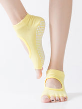 Load image into Gallery viewer, Women's Toe Socks Backless Dispensing Anti-slip Sweat Absorbing Pure Cotton Yoga Socks