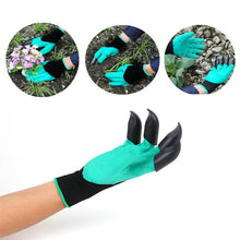 Load image into Gallery viewer, 4 Hand claw ABS plastic gardening rubber gloves