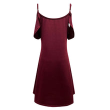 Load image into Gallery viewer, Women's Summer Dresses Casual Dress Cold Shoudler Robe Ruffle Sleeves Dresses