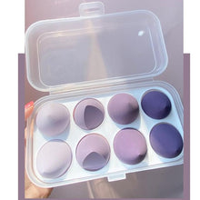 Load image into Gallery viewer, 8 Latex free professional cosmetic sponge sets beauty foundation sponge box