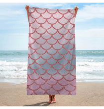 Load image into Gallery viewer, Mermaid Beach Towel creative printing sunscreen shawl quick dry towel
