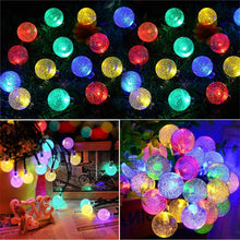 Load image into Gallery viewer, Solar String Lights Outdoor Led Crystal Globe Patio Light for Garden Party Decor