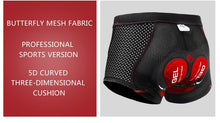 Load image into Gallery viewer, 5D Gel Pad Shockproof Bicycle Underpant