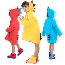 Load image into Gallery viewer, Lovely dinosaur polyester Er raincoat outdoor waterproof Cape