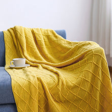 Load image into Gallery viewer, Nordic knitted tassel sofa blanket nap blanket
