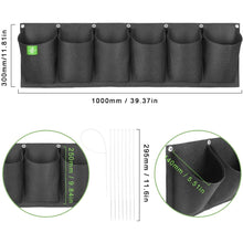 Load image into Gallery viewer, Waterproof vertical wall hanging flower bag with 6 bags