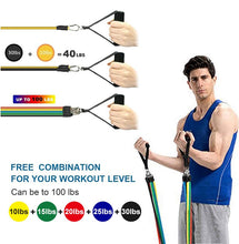 Load image into Gallery viewer, 11 Pieces / set elastic rubber belt stretching rope fitness expander
