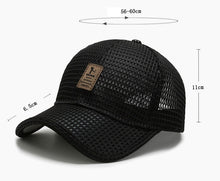 Load image into Gallery viewer, Summer Unisex Men fishing Baseball Caps Women Breathable Mesh Snapback Hats