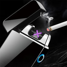 Load image into Gallery viewer, With LED power display windproof double arc lighter plasma charging USB
