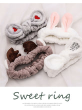 Load image into Gallery viewer, Shampoo hairpin with soft warm coral velvet bow animal ears