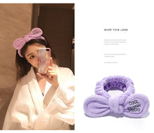 Load image into Gallery viewer, Shampoo hairpin with soft warm coral velvet bow animal ears