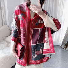 Load image into Gallery viewer, Winter Cashmere Scarf Lady Design Warm Pashmina Blanket