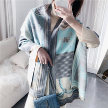 Load image into Gallery viewer, Winter Cashmere Scarf Lady Design Warm Pashmina Blanket