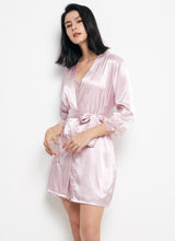 Load image into Gallery viewer, 5Pcs Women's Satin sexy lace patchwork pajamas and gowns set