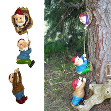 Load image into Gallery viewer, Climbing Gnomes Tree Hugger Decor Garden
