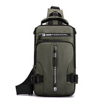 Load image into Gallery viewer, Multi-function messenger bag with USB charging port