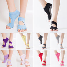 Load image into Gallery viewer, Women's Toe Socks Backless Dispensing Anti-slip Sweat Absorbing Pure Cotton Yoga Socks