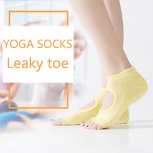 Load image into Gallery viewer, Women's Toe Socks Backless Dispensing Anti-slip Sweat Absorbing Pure Cotton Yoga Socks