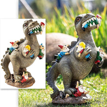 Load image into Gallery viewer, 2 Sizes Garden Dinosaur Statue Gnome Funny Dwarf Resin Statue
