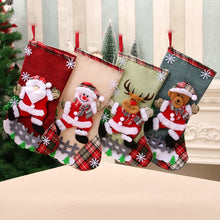 Load image into Gallery viewer, New Gift Bag Linen Large Christmas Socks Christmas Decorations