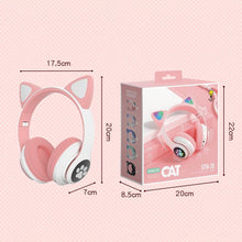 Load image into Gallery viewer, Stn28 wireless Bluetooth 5.0 cute cat claw cat ear color lamp headset