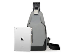 Load image into Gallery viewer, Men Casual Shoulder Crossbody Bag USB Charging Chest Bag Waterproof