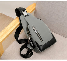 Load image into Gallery viewer, Men Casual Shoulder Crossbody Bag USB Charging Chest Bag Waterproof