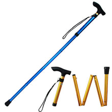 Load image into Gallery viewer, Aluminum Alloy Five-section Folding Walking Sticks Crutches