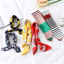 Load image into Gallery viewer, Women's fashion printed Scarf Hair Band handkerchief silk scarf