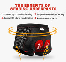 Load image into Gallery viewer, 5D Gel Pad Shockproof Bicycle Underpant