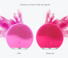 Load image into Gallery viewer, Electric Face Brush Vibration Massager Facial Silicone Cleansing Brush