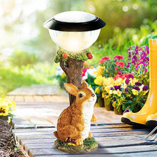 Load image into Gallery viewer, Small Animal Sculpture Resin Craft Statue LED Solar Lamp