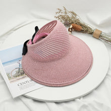 Load image into Gallery viewer, Summer Female Sun Hats Big Brim Classic Bowknot Foldable Fashion Straw Hat