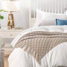 Load image into Gallery viewer, Nordic knitted tassel sofa blanket nap blanket