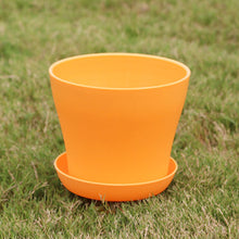 Load image into Gallery viewer, Color durable resin flowerpot with tray drain hole