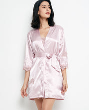 Load image into Gallery viewer, 5Pcs Women's Satin sexy lace patchwork pajamas and gowns set