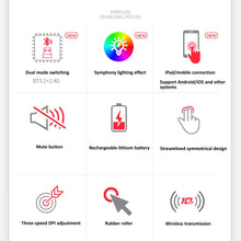 Load image into Gallery viewer, RGB Wireless Mouse Bluetooth Mouse Gamer Rechargeable