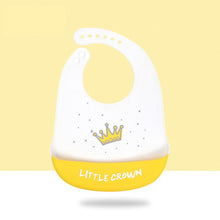 Load image into Gallery viewer, Cartoon animal print Baby Bib waterproof soft silicone adjustable