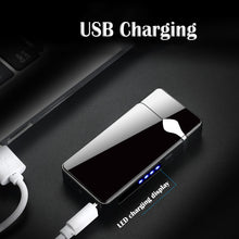 Load image into Gallery viewer, With LED power display windproof double arc lighter plasma charging USB