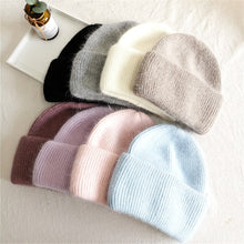 Load image into Gallery viewer, Winter Hats for Women Warm Rabbit Fur Hair Female Caps