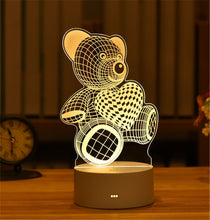 Load image into Gallery viewer, 3D Lamp Acrylic USB LED Night Light Xmas Party Wedding Decoration