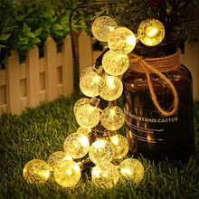 Load image into Gallery viewer, Solar String Lights Outdoor Led Crystal Globe Patio Light for Garden Party Decor