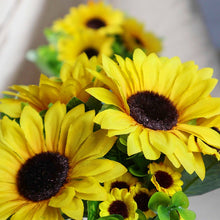 Load image into Gallery viewer, 7Branch Artificial Sunflower Bouquet Silk Fake Sunflowers