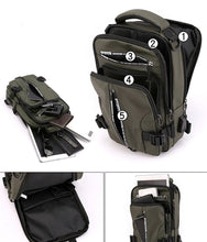 Load image into Gallery viewer, Multi-function messenger bag with USB charging port