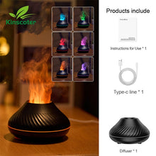 Load image into Gallery viewer, Usb small household appliance air humidifier seven-color flame fragrance machine